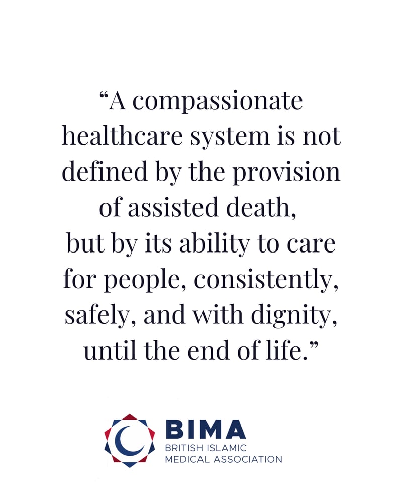 Assisted dying Scotland comment - BIMA Support